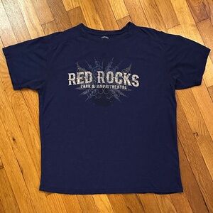 Red Rocks Park & Amphitheatre Green Weekend EcoFriendly Bamboo Navy Blue T-Shirt